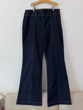 Me+Em Knick Flare Travel Jeans Dark Blue Indigo Midrise